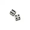 Juego de 2 dados blanco pequeño