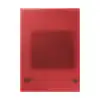 Pasta anillado policover traslucida carta roja x 50