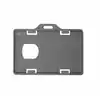 Porta carnet plastico horizontal gris