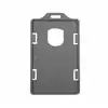 Porta carnet plastico vertical gris
