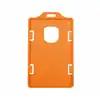 Porta carnet plastico vertical naranja