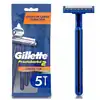 Máquina de afeitar gillette hojas y cabeza móvil x 5