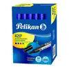 Marcador pelikan permanente 420 azul x 10