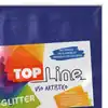 Fomi top line escarchado 4 cartas azul rey x 10