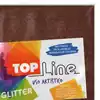 Fomi top line escarchado 4 cartas café x 10