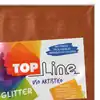 Fomi top line escarchado 4 cartas naranja x 10