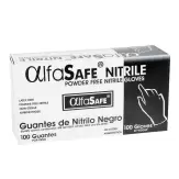 Guante nitrilo m negro x 100