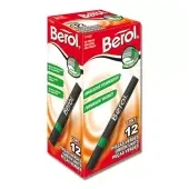 Marcador berol permanente verde x 12