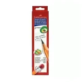 Lápiz eco faber castell triangular negro x 12