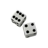 Dado blanco mediano x 2