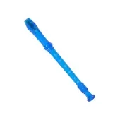 Flauta dulce traslucida azul