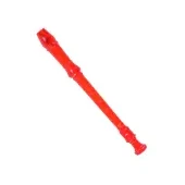 Flauta dulce traslucida roja