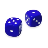 Imagen de Juego de 2 dados grande azul
