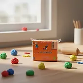 Imagen secundaria de plastilina mi trensito barra 500gr naranja 1