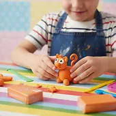 Imagen secundaria de plastilina mi trensito barra 500gr naranja 2