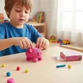 Imagen secundaria de plastilina mi trensito barra 500gr rosada 1