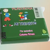 Imagen secundaria de plastilina mi trensito barra 500gr verde 1