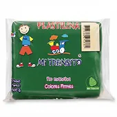 Imagen principal de plastilina mi trensito barra 500gr verde