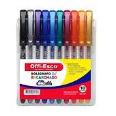 Imagen de Bolígrafo offi esco oe-164 gel escarchado x 10