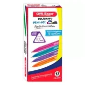 Imagen de Bolígrafo semi gel offi esco oe-077f morado x 12
