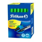 Imagen de Marcador pelikan permanente 420 verde x 10