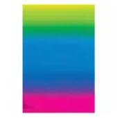 Cartulina degrade 1/2 amarillo azul fucsia