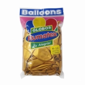 Imagen de Globo rumatex satín r-12 dorado x 20