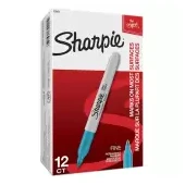 Marcador sharpie fino clásico turquesa x 12