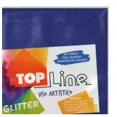 Fomi top line escarchado 4 cartas azul rey x 10