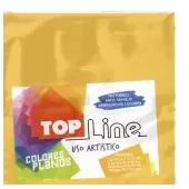 Imagen de Fomi top line liso 4 cartas amarillo oro x 10