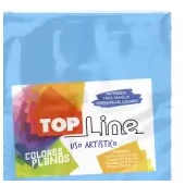 Fomi top line liso 4 cartas azul cielo x 10