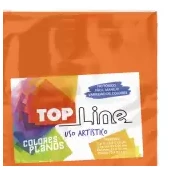 Fomi top line liso 4 cartas naranja x 10