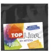 Imagen de Fomi top line liso 4 cartas negro x 10
