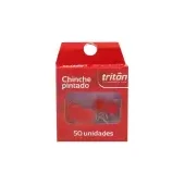 Chinche triton metálico rojo x 50