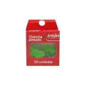 Chinche triton metálico verde x 50