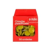 Chinche triton plástico amarillo x 50