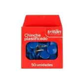 Chinche triton plástico azul x 50