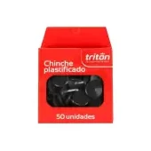 Chinche triton plástico negro x 50