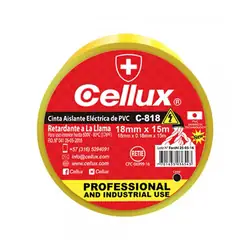 Cinta aislante cellux amarilla
