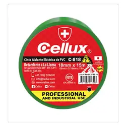 Cinta aislante cellux verde