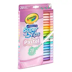 Plumones supertips pastel crayola x 20