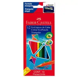 Colores faber castell ecólogicos triangular 12 und