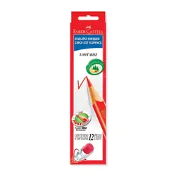 Lápiz eco faber castell chequeo rojo x 12