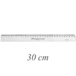 Regla faber castell plástica clásica 30cm