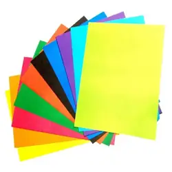 Cartón paja 1/8 multicolor x 10