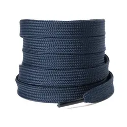 Cordón tenis plano 120cm azul oscuro