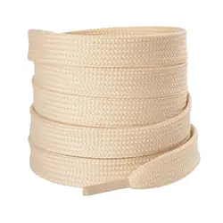 Cordón tenis plano 120cm beige