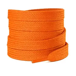 Cordón tenis plano 120cm naranja
