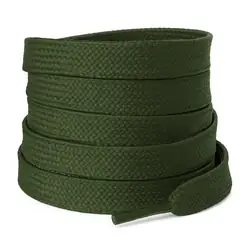 Cordón tenis plano 120cm verde militar