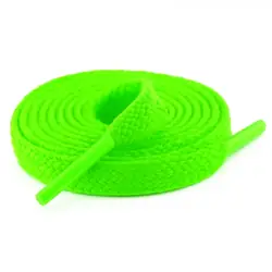 Cordón tenis plano 60cm verde néon